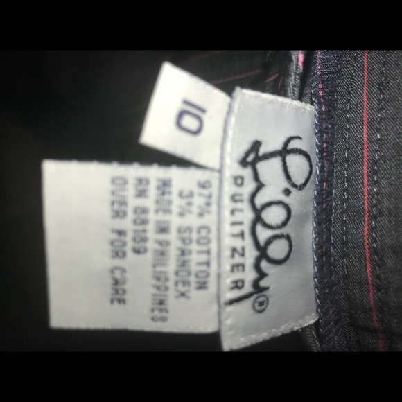 Lilly Pullitzer denim color stripe pants - Picture 6 of 7